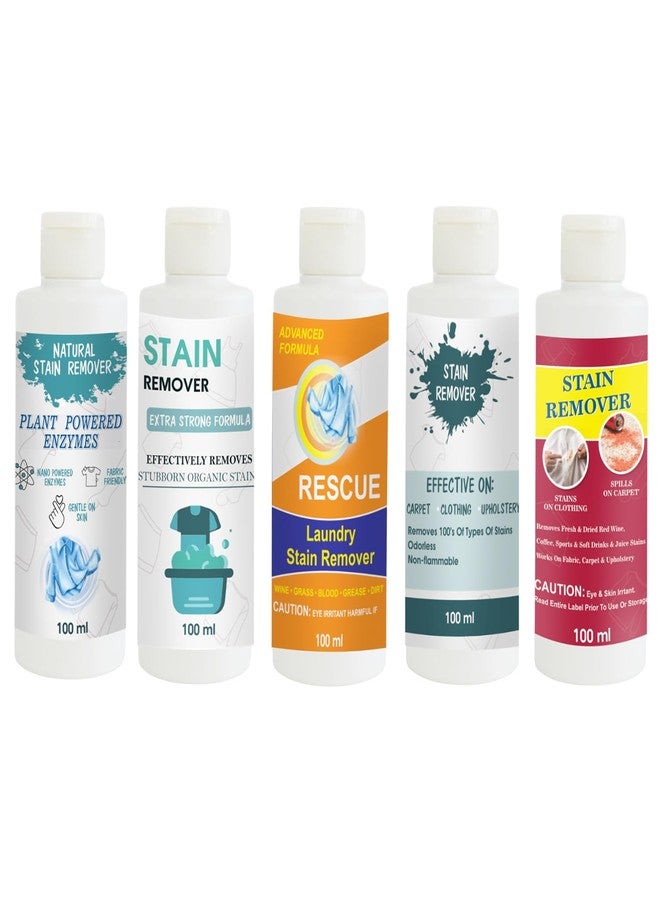 TOOVUS Stain Remover Combo Pack of Shirt, Doll, Orange, Sky and Red Stain Remover | Multi-Surface Cleaning Solution for Clothes, Fabrics, Upholstery (100 g Each) - Image 1